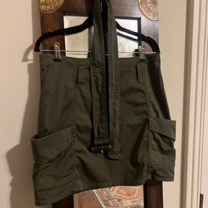 COPY - Express Cargo Skirt Size 10 (fits like a 6/8) with Belt and Pockets